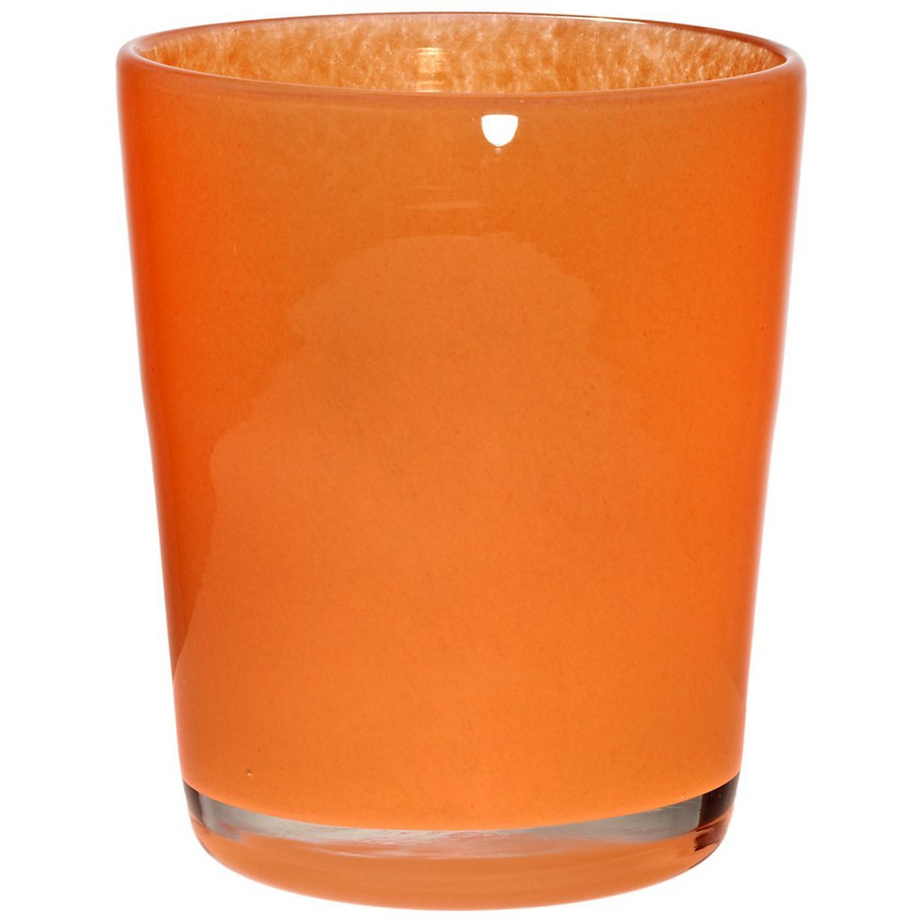 Bouquet Vase, Flower Vase, Pot "Colori, Orange, H = 17 Cm, Ø 15 Cm, Handge