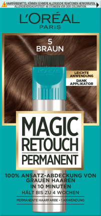 L\'ORÉAL PARIS MAGIC RETOUCH Hair root coverage of gray hair, brown 5, 1 pc