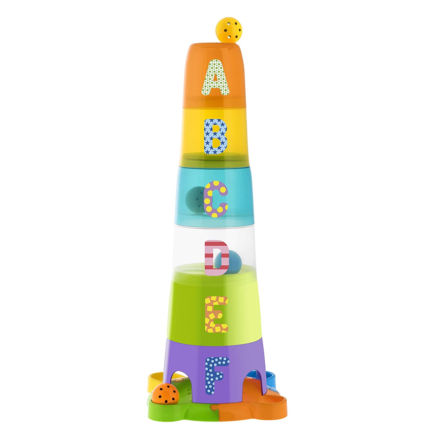 Chicco 00009308000000 2 in 1 Stackable Cup and Marble Run Multi-Coloured