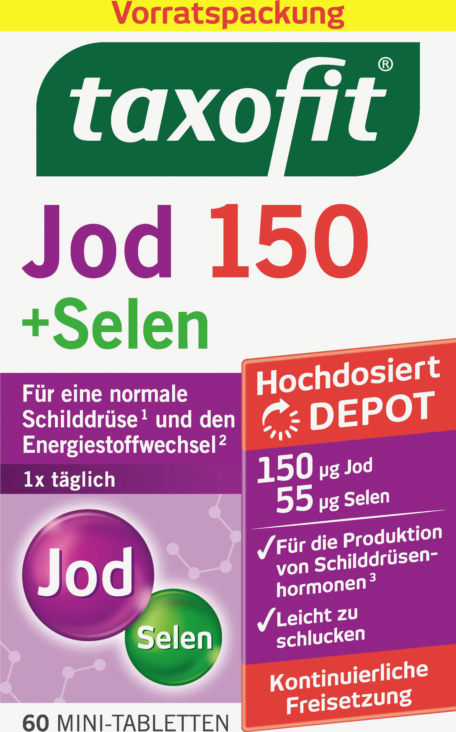 taxofit Iodine + Selenium depot tablets