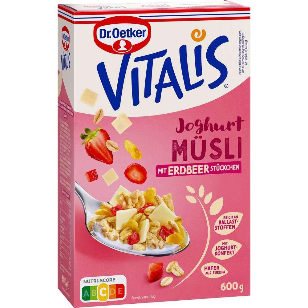 Yogurt muesli Vitalis, with strawberry pieces