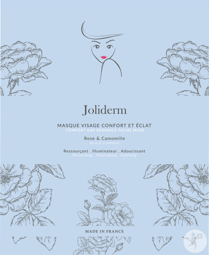 Joliderm face mask comfort and radiance rose and chamomile 1 piece