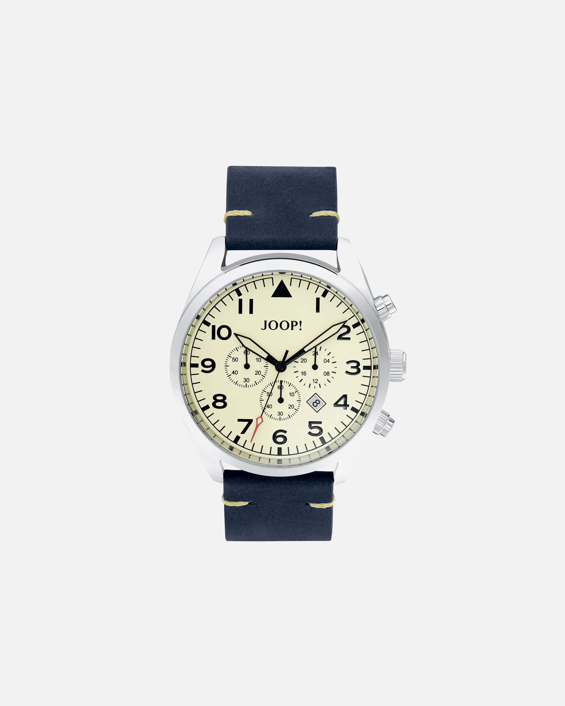 YOOP! Watch chronograph for men, stainless steel | leather