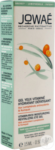 Jowaé Hydrating Vitamin Eye Gel Anti-Fatigue Lumiphenolen And Kumquat Tube 15ml