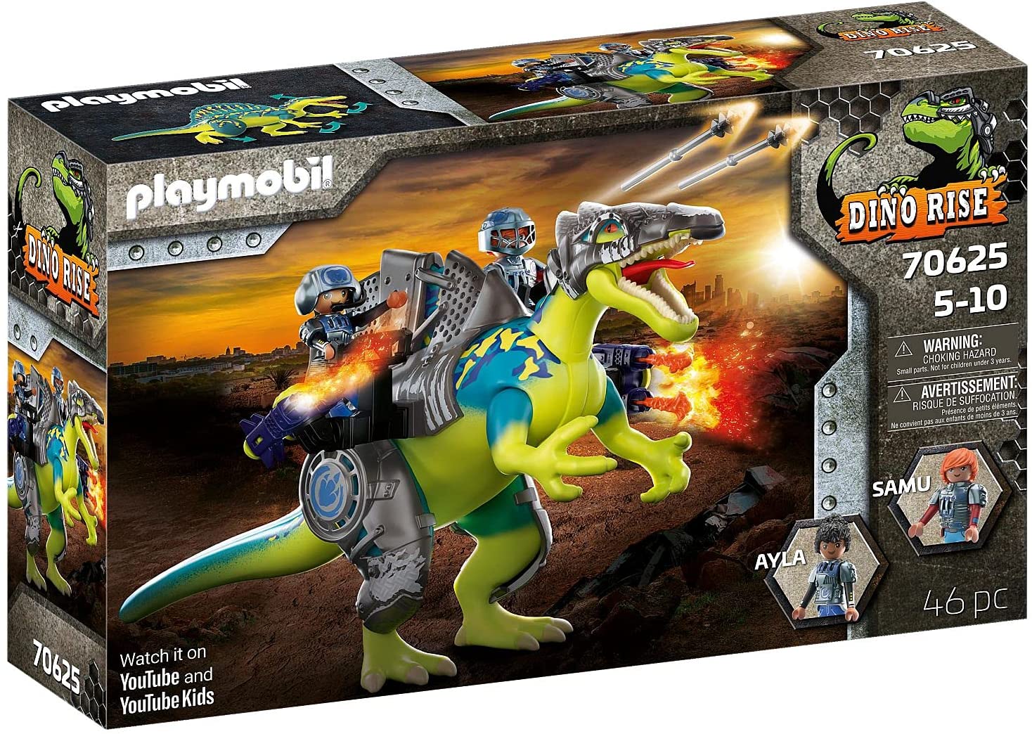 PLAYMOBIL Dino Rise 70625 Spinosaurus: Double defence power, 5 years and ol