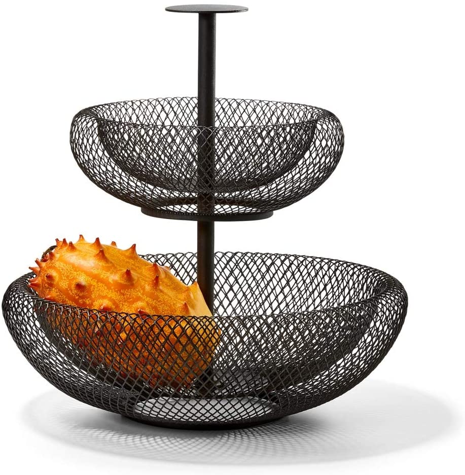 Philippi - Mesh cake stand - fruit or bread cake stand 2 levels - modern airy design - the cake stand is part of the Mesh series