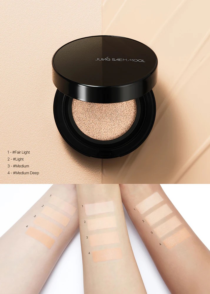 JUNG SAEM MOOL Essential Skin Nuder Longwear Cushion long-lasting make-up in a sponge SPF 50+ + additional filling