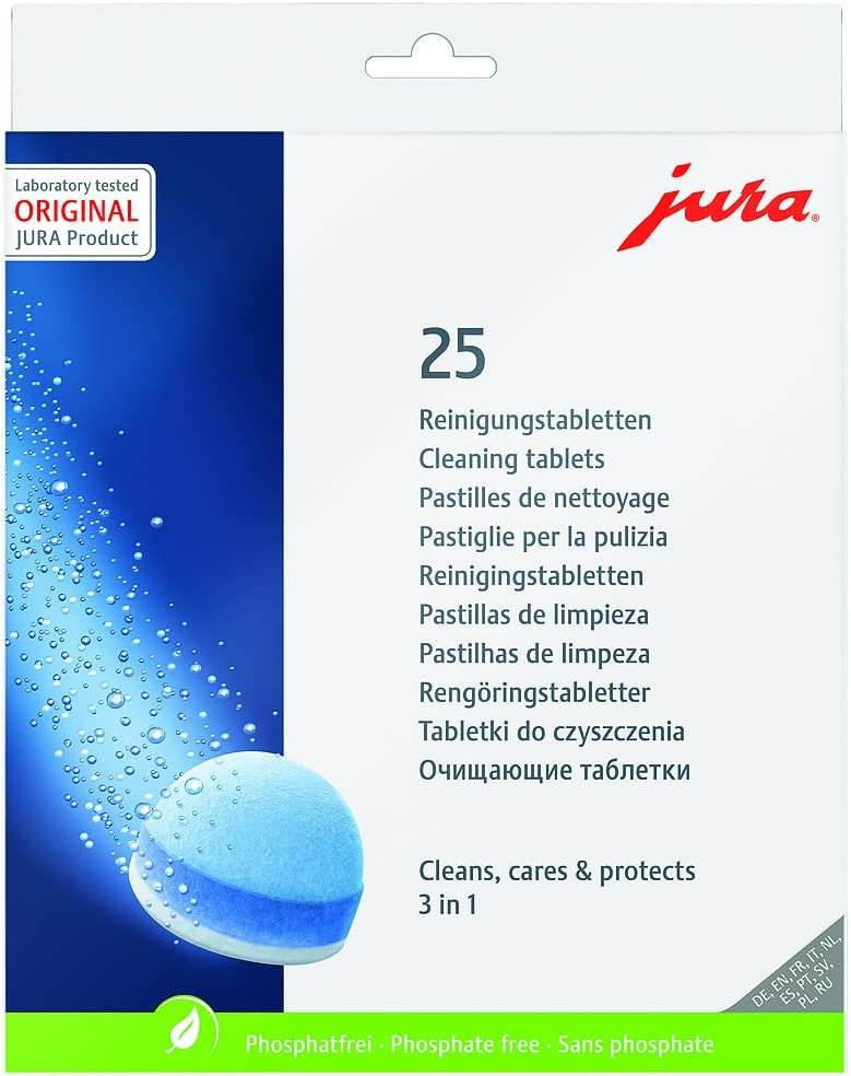 Jura 3-phase cleaning tablets for fully automatic coffee machines, 25045