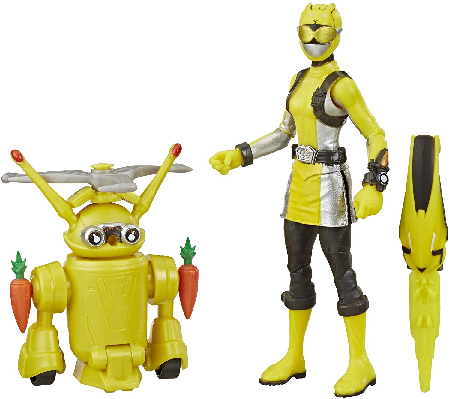 Power Rangers Beast Morphers Yellow Ranger And Morphin Jax Beast Bot 15 Cm 
