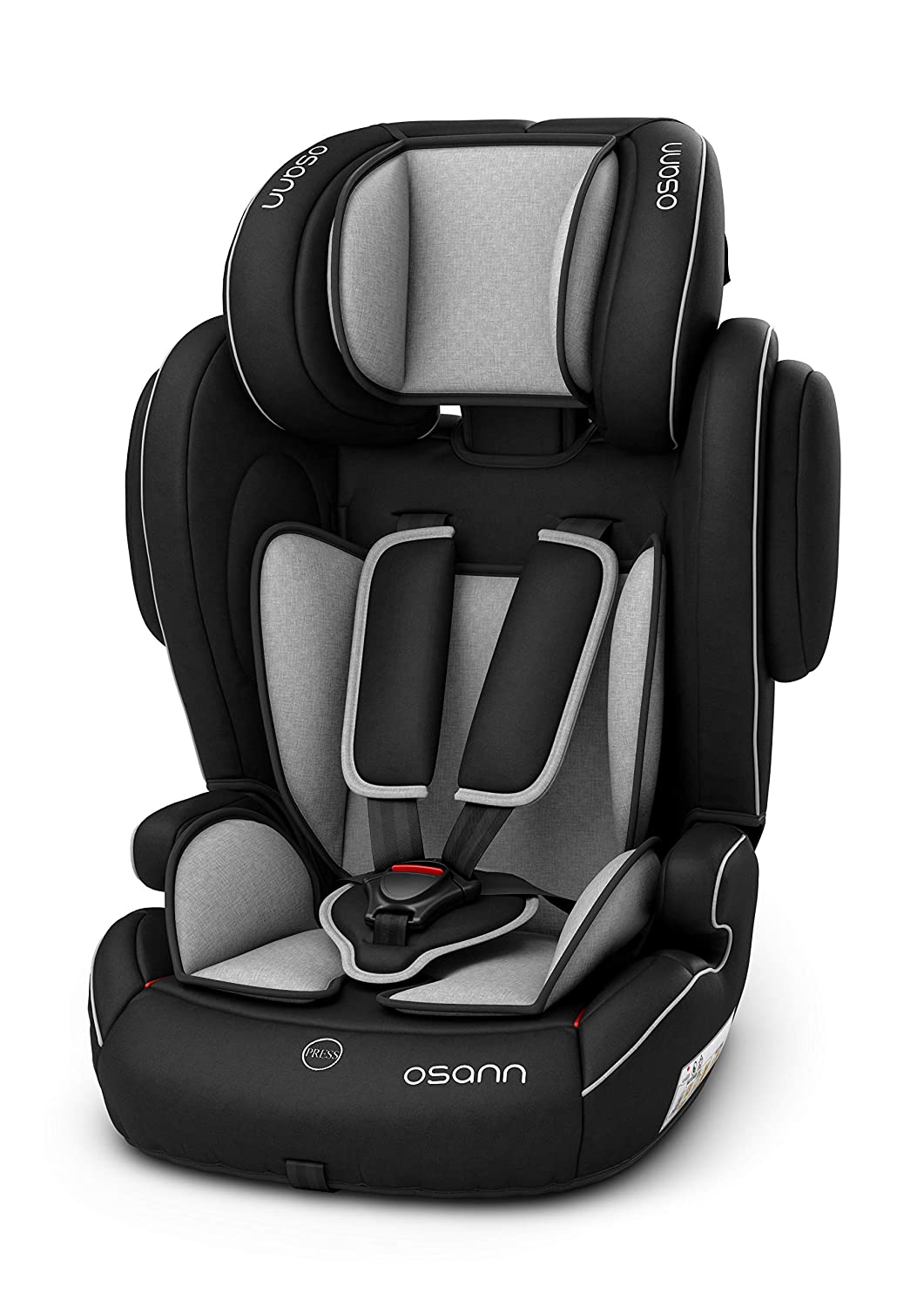 Osann child car seat Flux Plus group 1/2/3 (9 - 36 kg), car seat gray