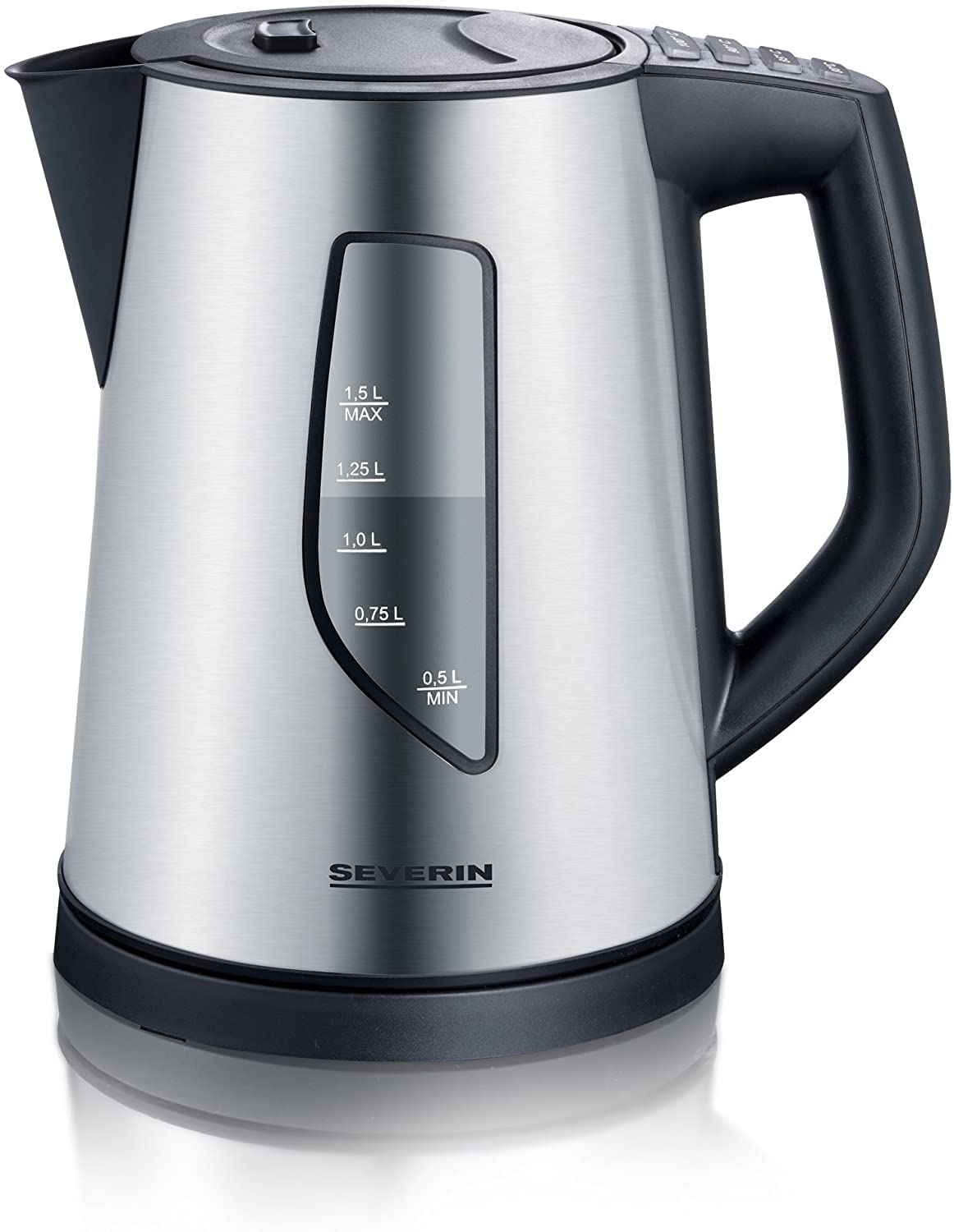 Severin WK 3342 Kettle / 1.5 L capacity / 2200 watts / stainless steel case / stainless steel brushed-black