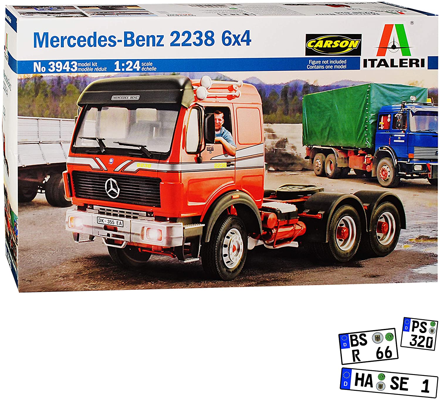 Mercedes-Benz 2238 6 X 4 Tractor Truck 3943 Kit 1/24 Italeri Model Car With