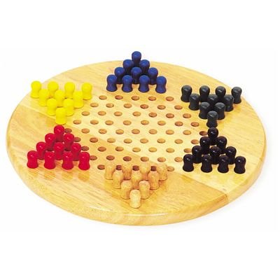 Goki K-Play Wooden Chinese Checkers Halma Classic Board Game Toy