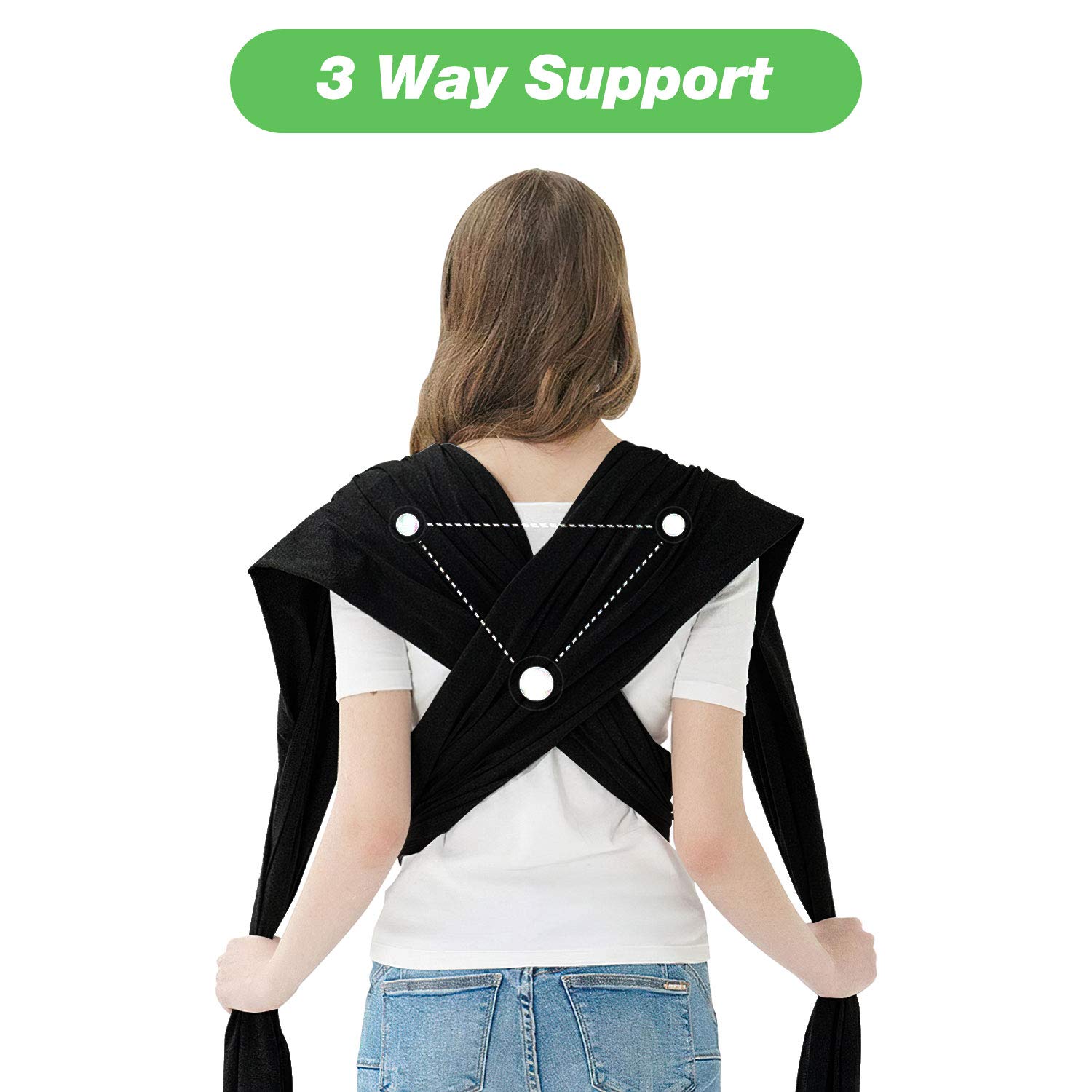 Lightweight Breathable Soft Baby Carrier Sling Hands-Free Sling - Perfect for Newborn