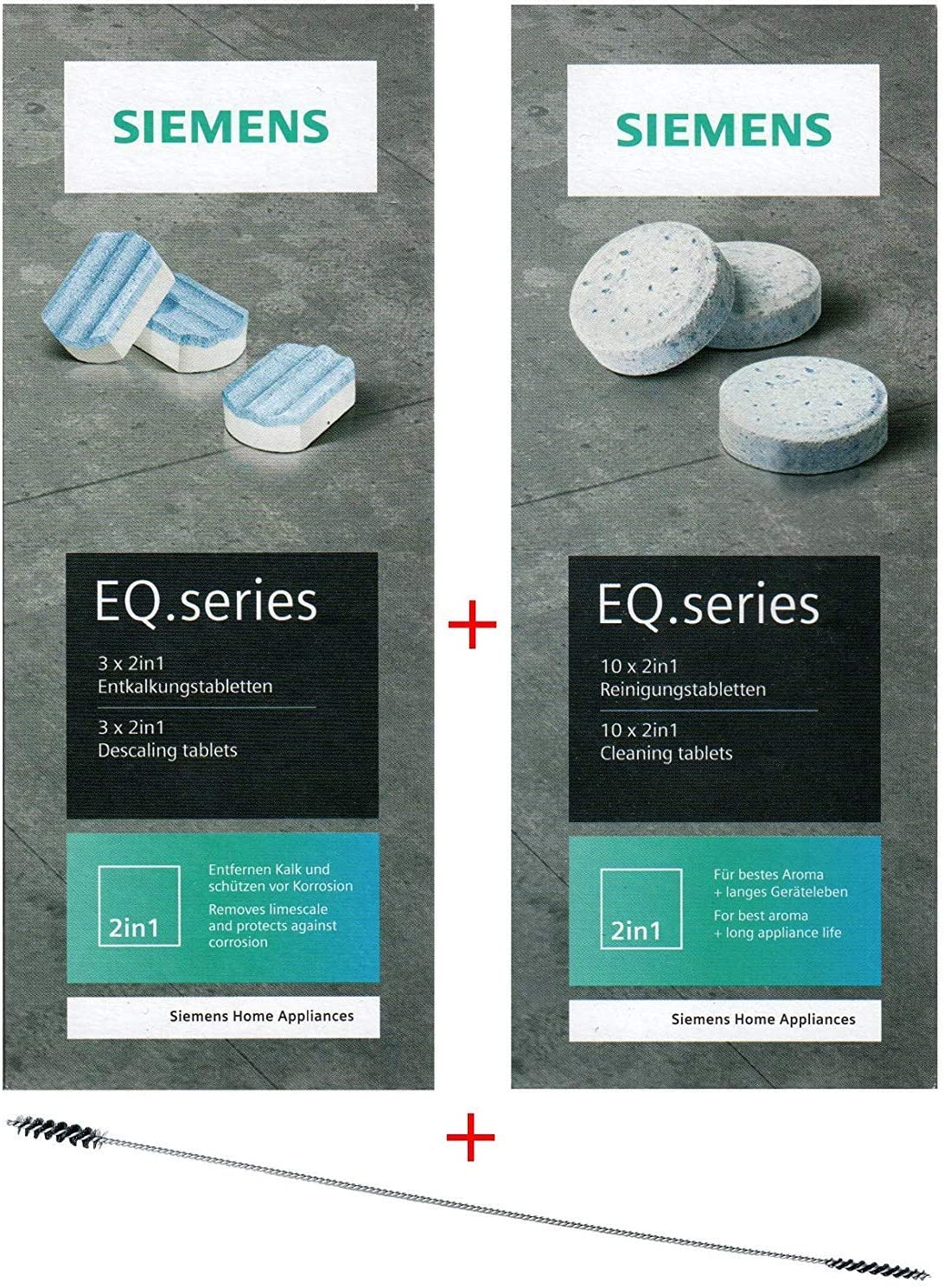 Siemens Cleaning set: 1 x descaling tablets 00311819 and 1 x cleaning tablets 00311769.
