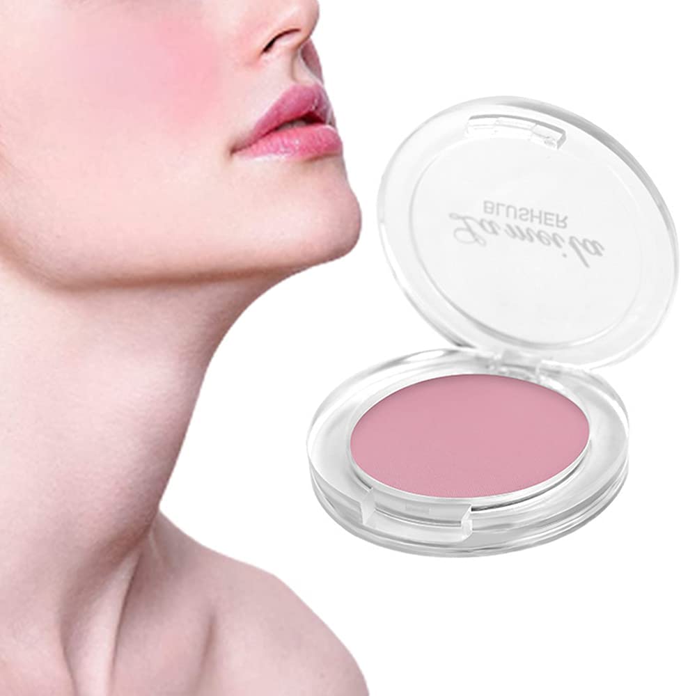 RALMALL 1 Piece Peach Blush Palette Face Pigment Cheek Blush Powder Long Lasting Waterproof Face Blush Makeup Good for Women and Girls