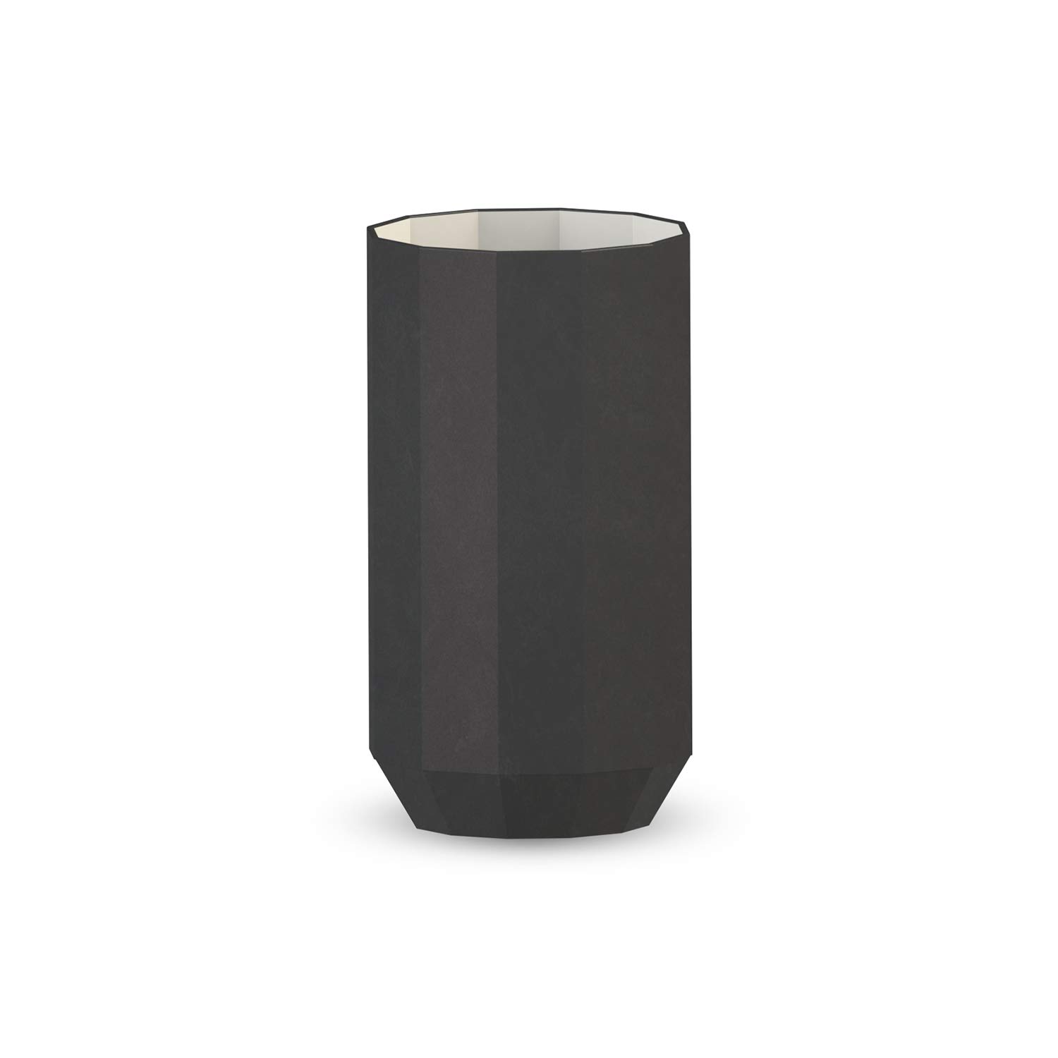 Cooee Design Edge Ceramic Vase, Black, 14 Cm