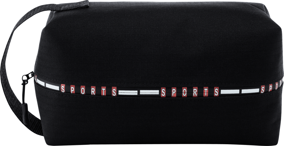 Toiletry Bag Men Black With "Sports" Zipper And Side Handle, 1 Pcs