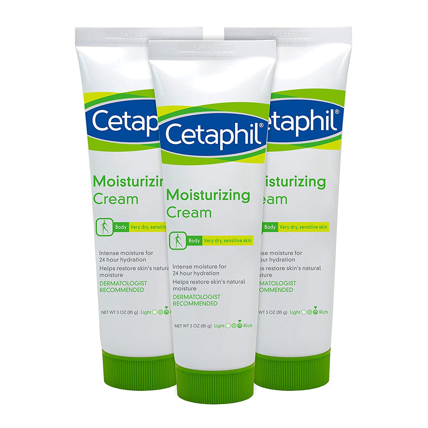 Cetaphil Moisturising Cream for Very Dry, Sensitive Skin, Extra Strength, Fragrance Free, 3 Ounce (Pack of 3)
