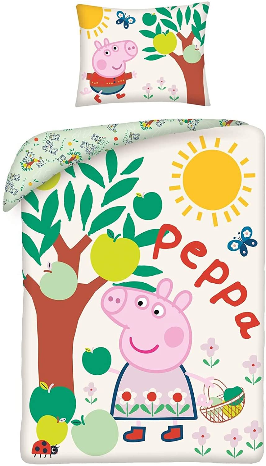 Halantex Peppa Pig Baby Bed Linen 140 X 200 Cm + 70 X 90 Cm Peppa Pig