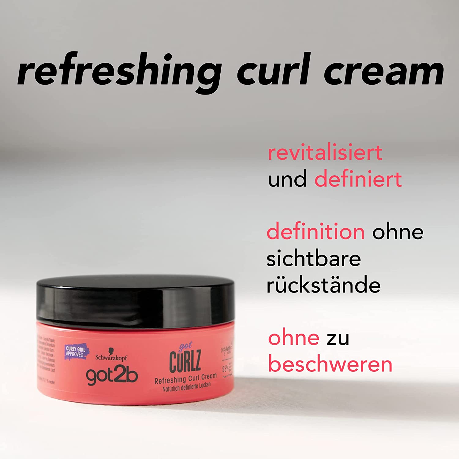 Schwarzkopf GOT2B Refreshing Curl Cream Got Curlz, 200 ml, ‎pink