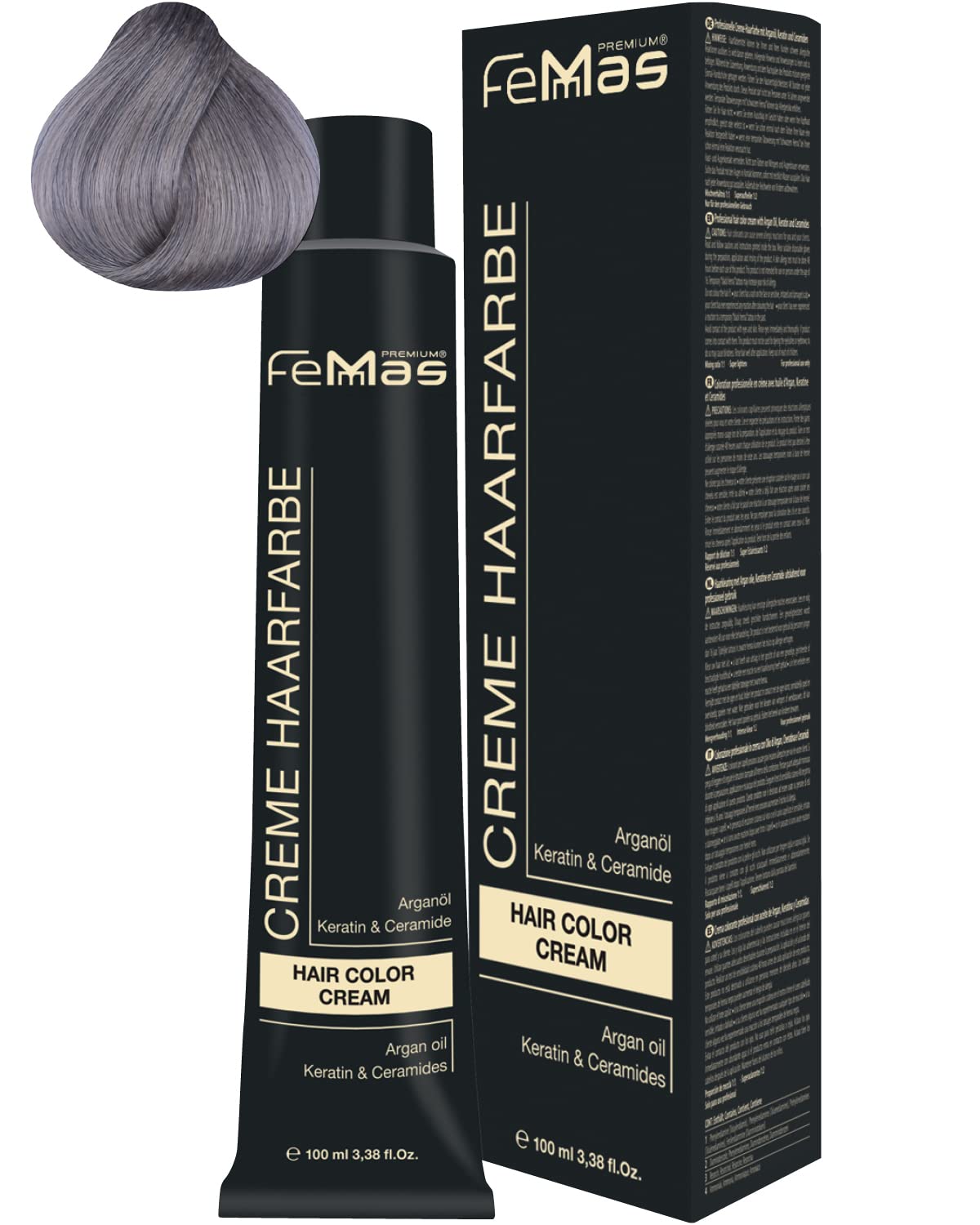 Femmas Hair Colour Cream 100 ml Hair Colour (Metallic Grey), ‎metallic grey