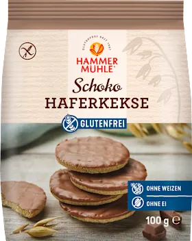 Oatmeal cookies, milk chocolate, gluten-free, 100 g