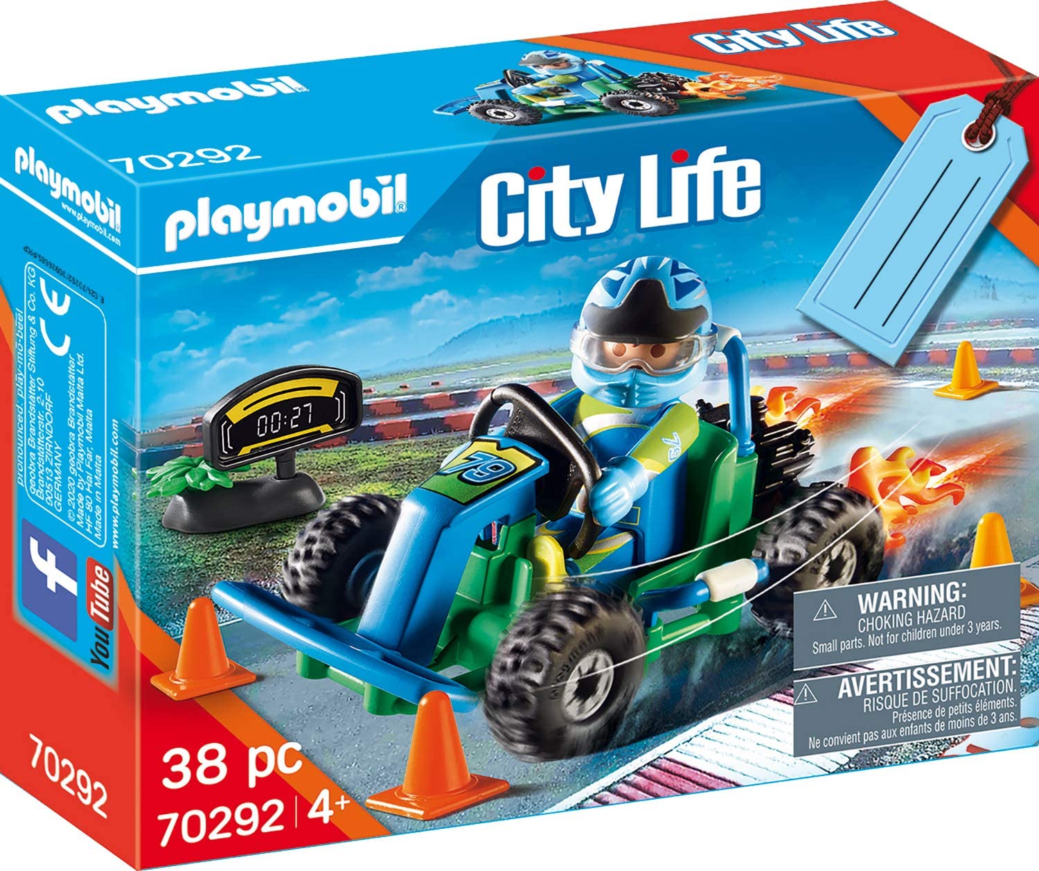 Playmobil City Action 70292 Gift Set "Go Kart Racing" From 4 Years