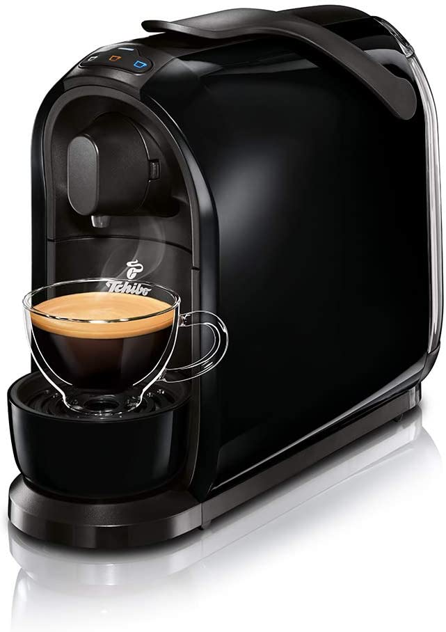 Tchibo Cafissimo Pure Coffee Machine Capsule Machine for Caffè Crema, Espresso and Coffee, Black