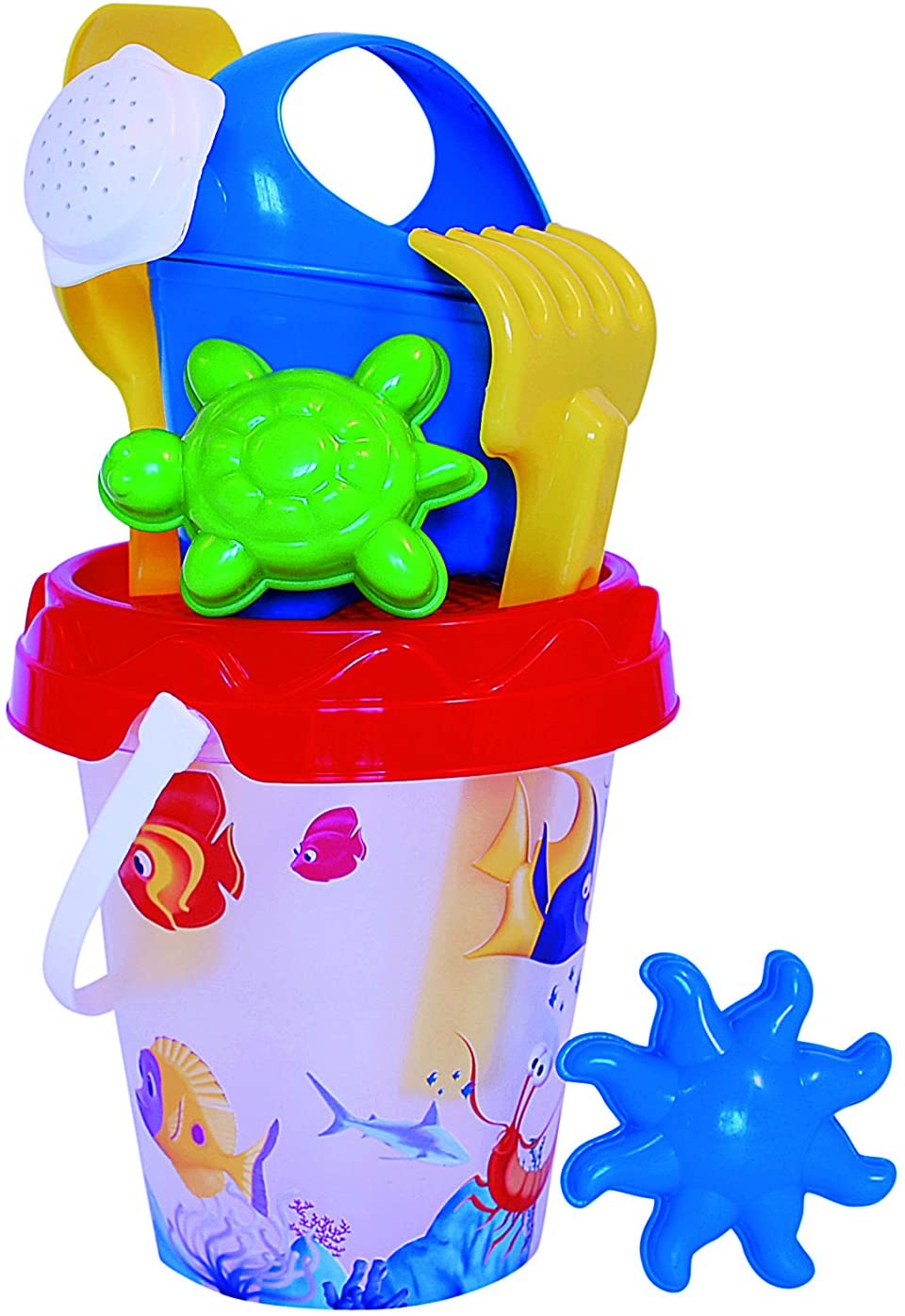 Adriatic 16 X 31 Cm Beach Toys Transparent Bucket With Watering Can (Random