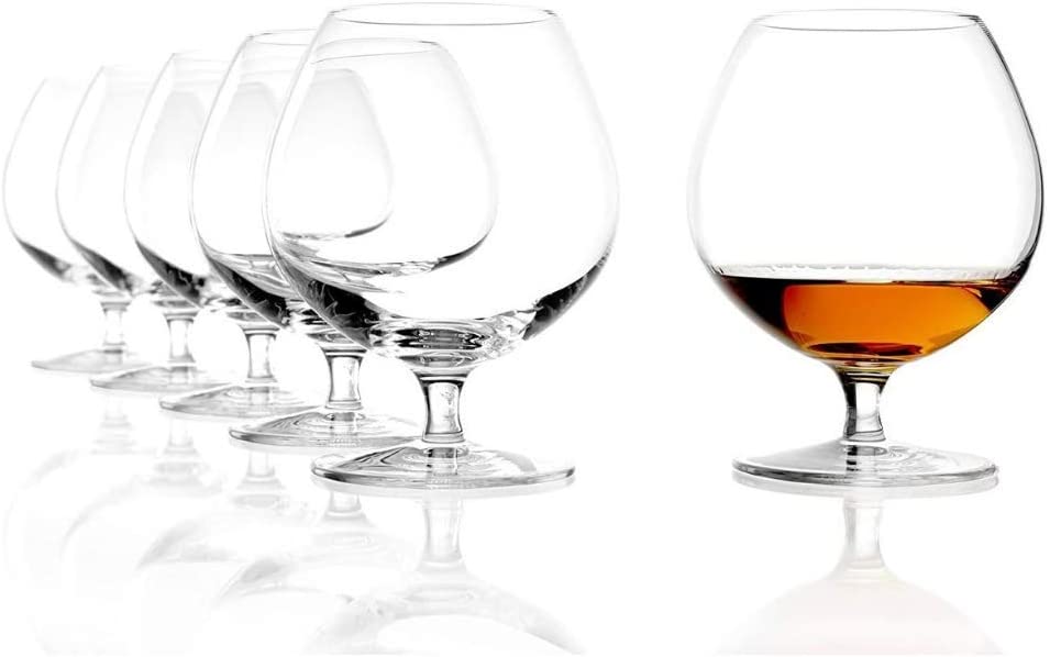 Stölzle Lausitz Cognac Glasses I 585 ml I Set of 6 Cognac Glasses I Dishwasher Safe I Elegant Lead-Free Crystal Glass I High Quality I Beautiful Look