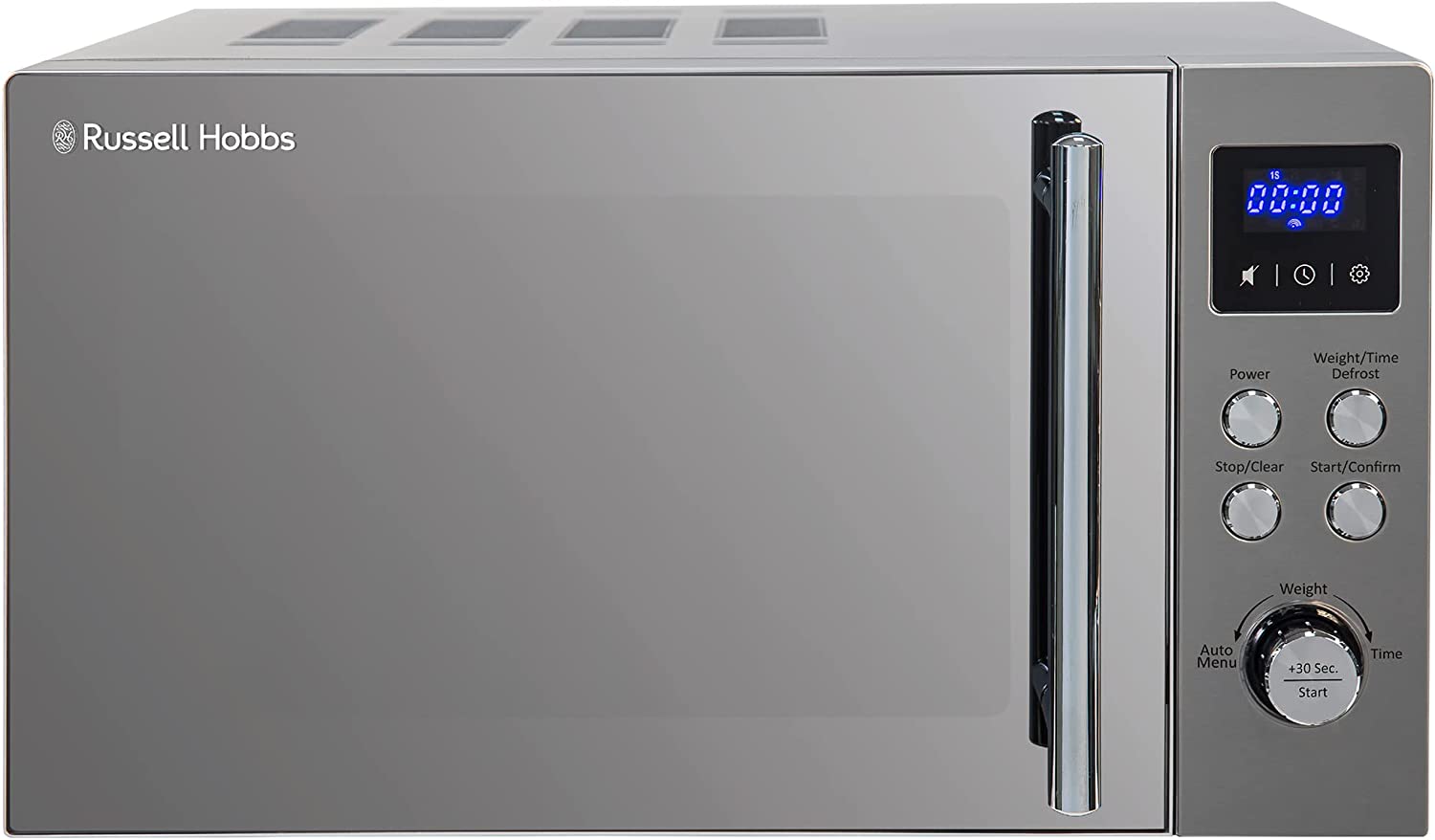 Russell Hobbs RHM2086SS Classic Digital Microwave Stainless Steel 17L Blue LED