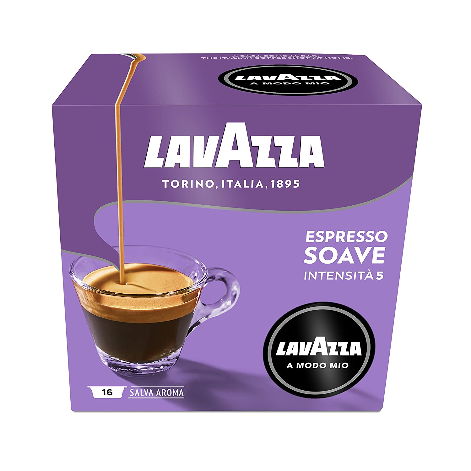 Lavazza A Modo Mio Espresso Soave, 2er Pack, 2 x 16 Kapseln (2 x 112 g)