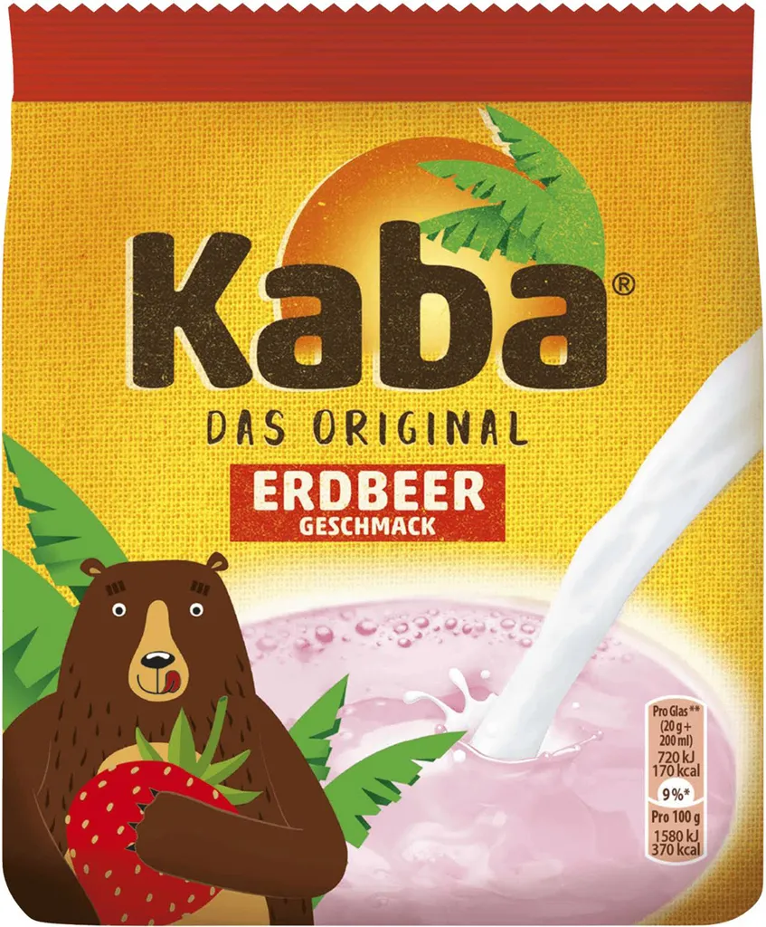 Kaba the Original Drink Powder Strawberry Refill Pack 400g