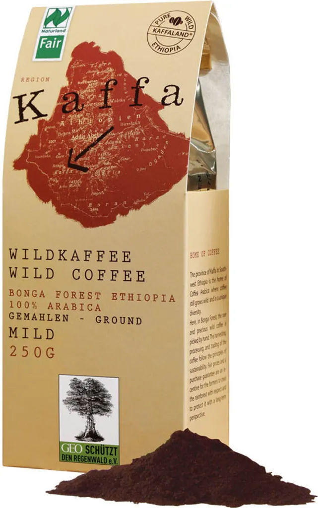 Kaffa Wild Coffee - mild ground 250g