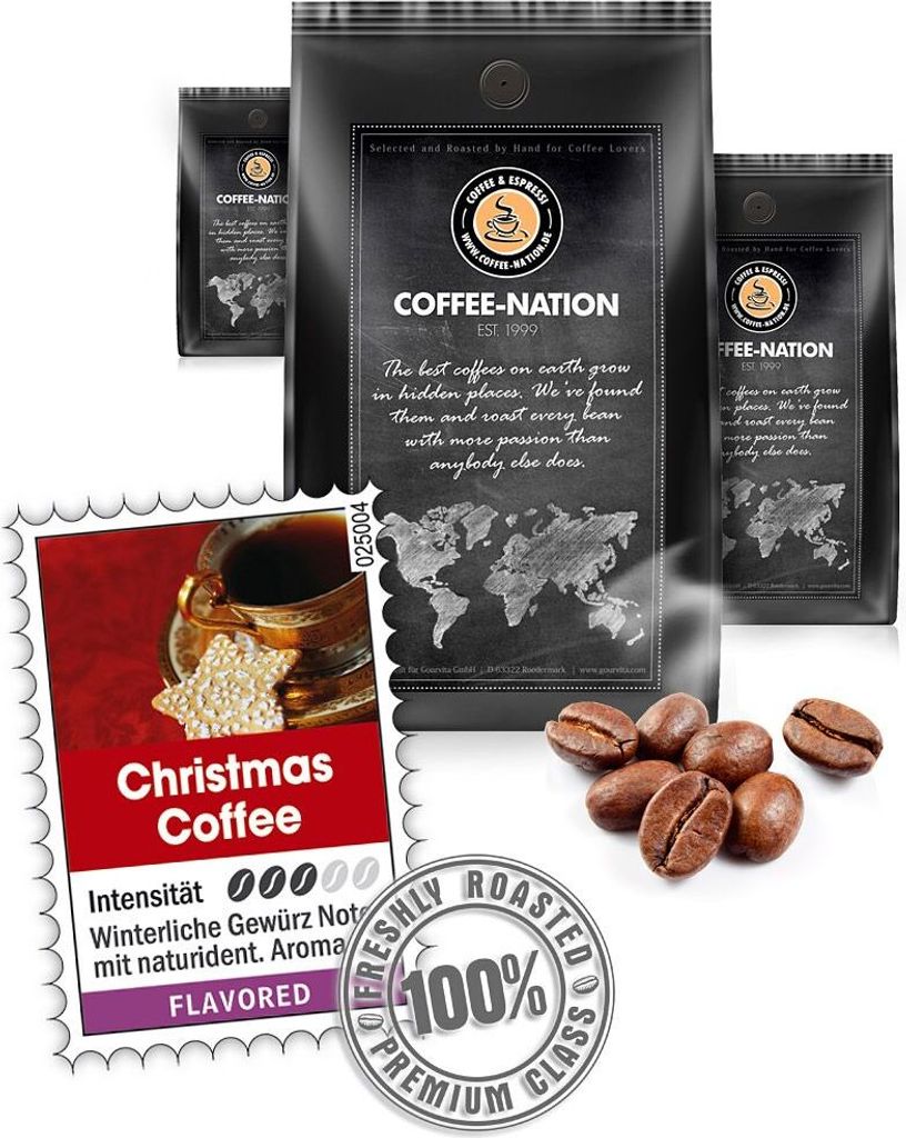 CHRISTMAS COFFEE flavored by Coffee-Nation, 500g beans