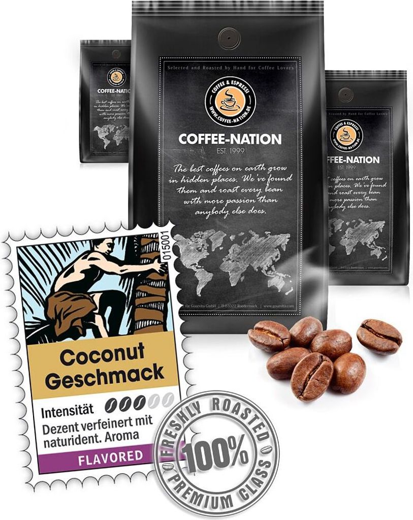 Coffee COCONUT flavored by Coffee-Nation, 500g beans