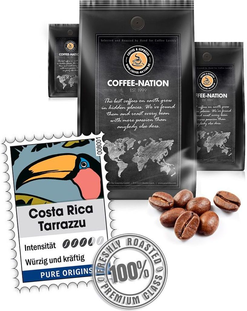 Coffee COSTA RICA TARRAZZU by Coffee-Nation, 500g beans