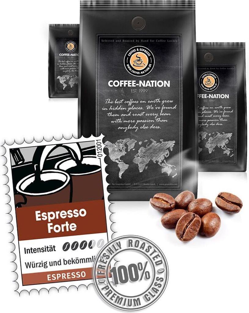 Coffee ESPRESSO FORTE by Coffee-Nation, 500g beans