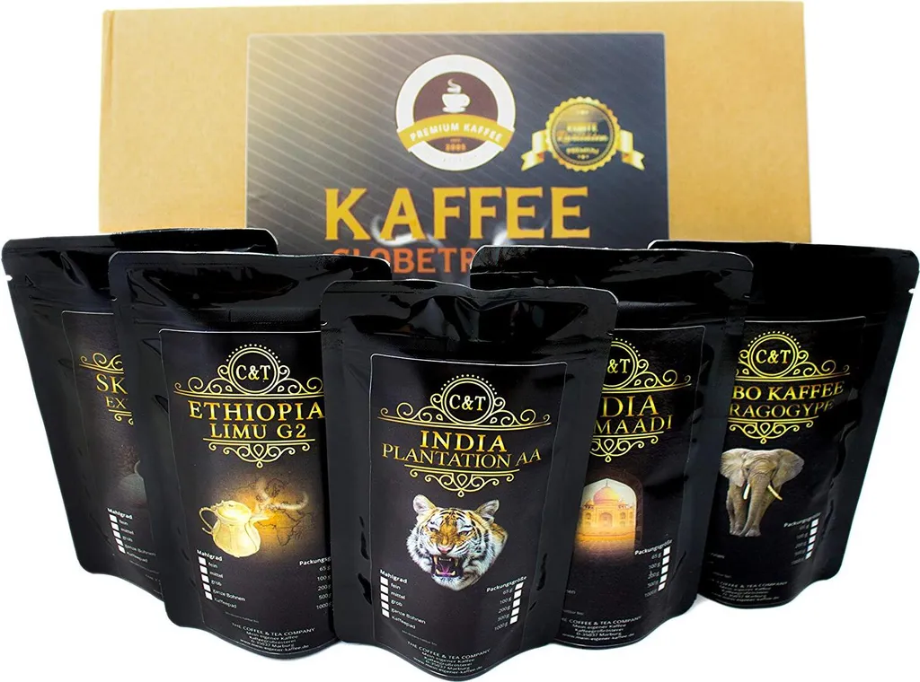 Coffee Globetrotter - Real Rarities - Box (Whole Bean) - 5 x 100g Rarities Premium Coffee