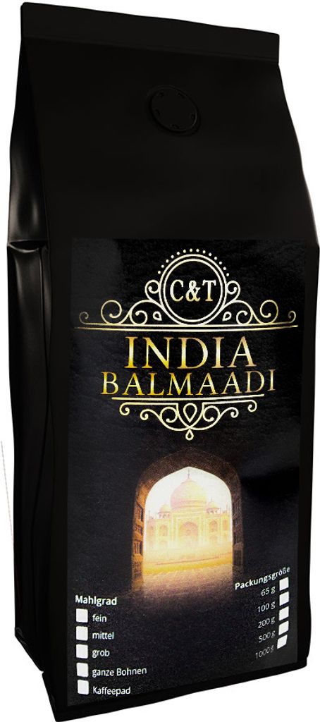 Coffee Globetrotter - Real Rarities (Whole Bean, 1000g) India Balmaadi