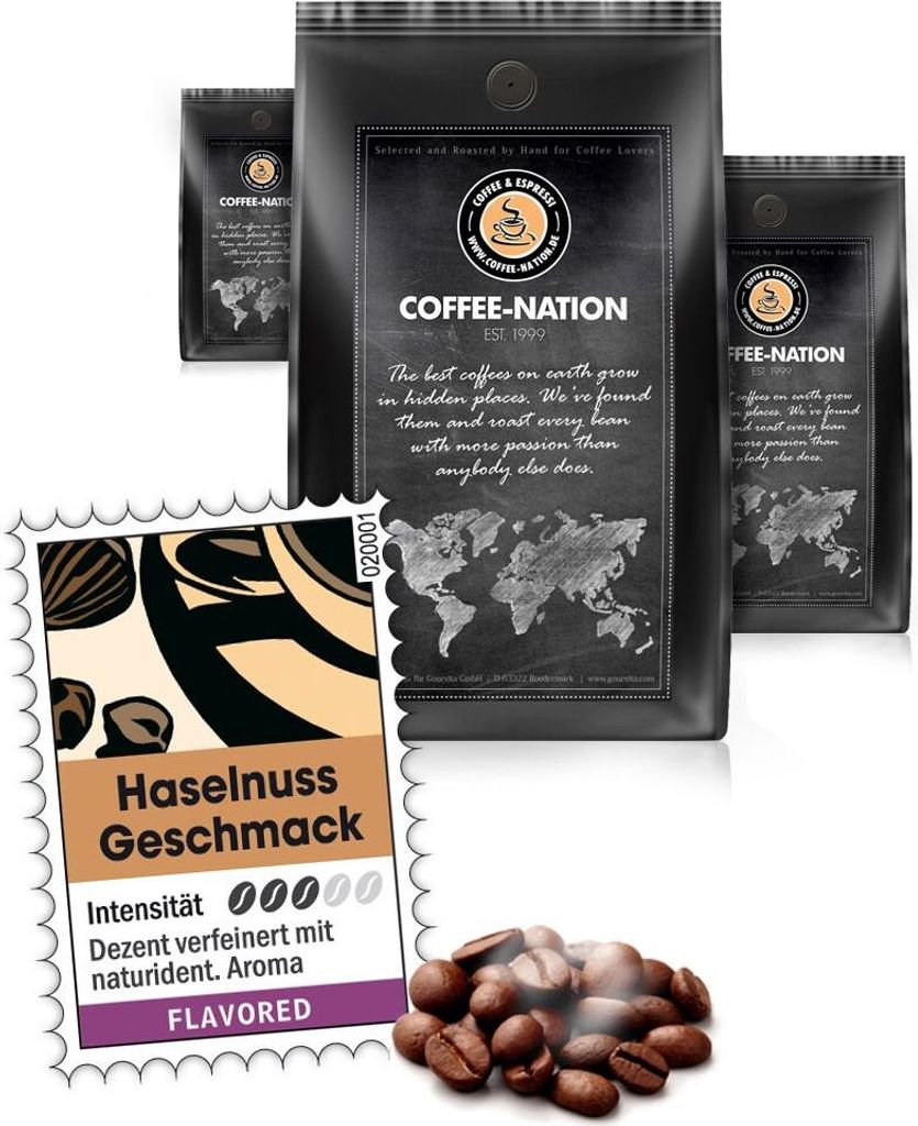HAZELNUT coffee flavored by Coffee-Nation, 500g beans