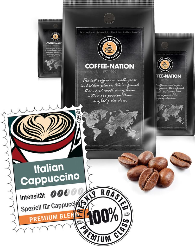 Coffee ITALIAN CAPPUCCINO by Coffee-Nation, 500g beans