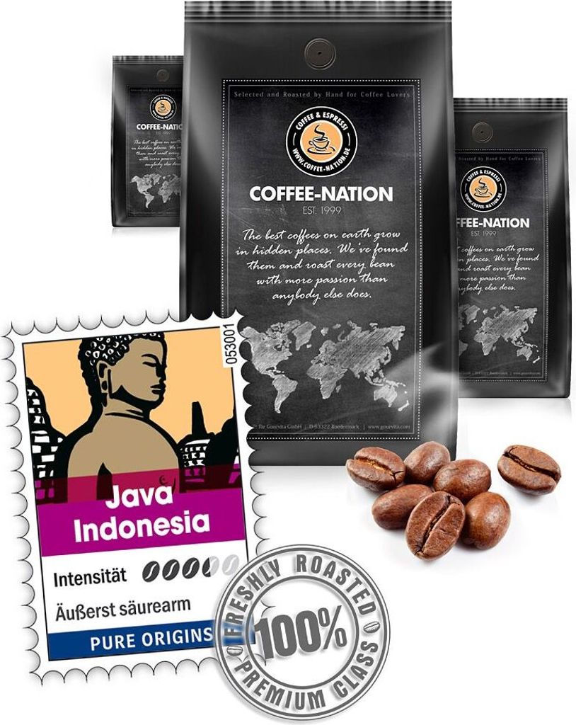Coffee JAVA INDONESIA by Coffee-Nation, 500g beans