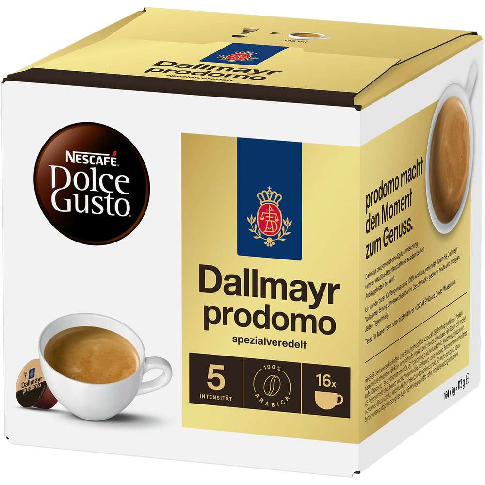 Coffee capsules Dolce Gusto, Dallmayr Prodomo