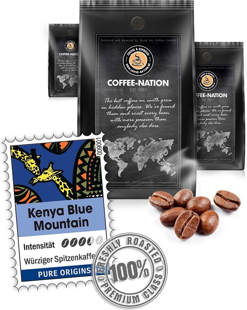 Coffee KENYA BLUE MOUNTAIN by Coffee-Nation, 500g beans
