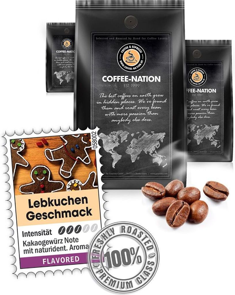 Coffee LEBKUCHEN flavored by Coffee-Nation, 500g beans