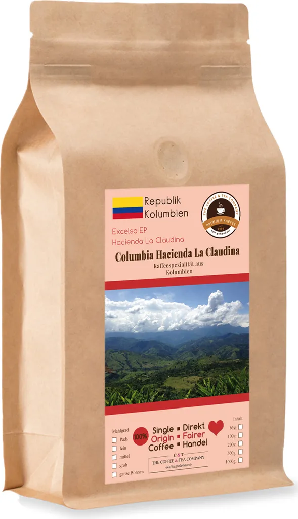Coffee with Heart - Colombia Hacienda La Claudina - 200 g Whole Bean