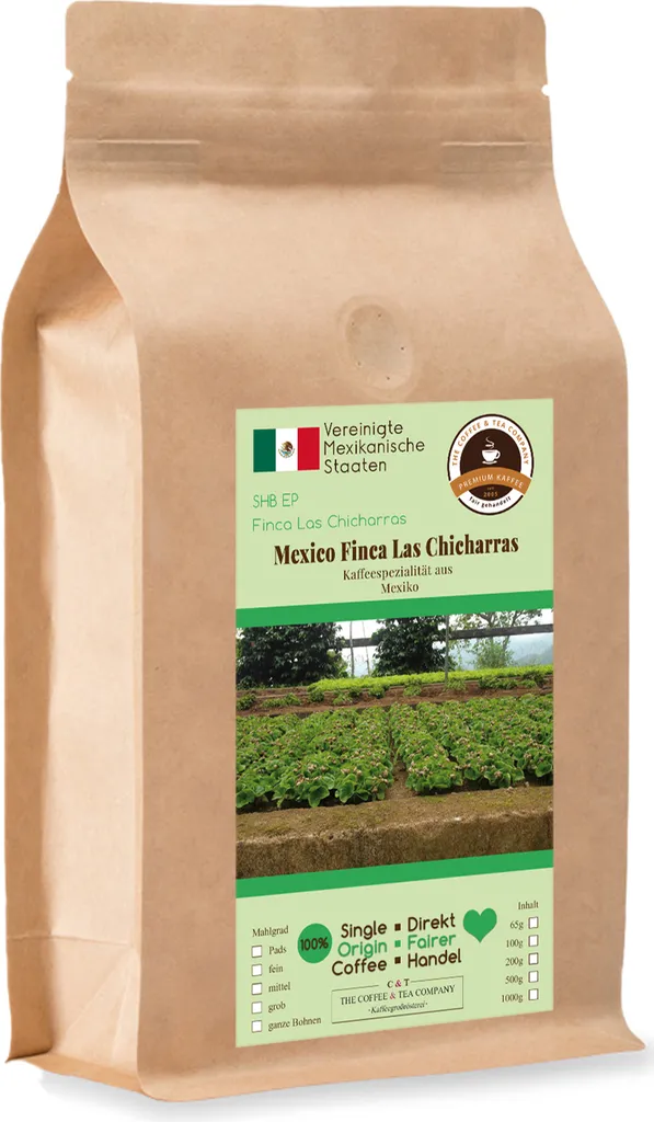 Coffee with Heart - Mexico Finca Las Chicharras - 500 g Whole Bean