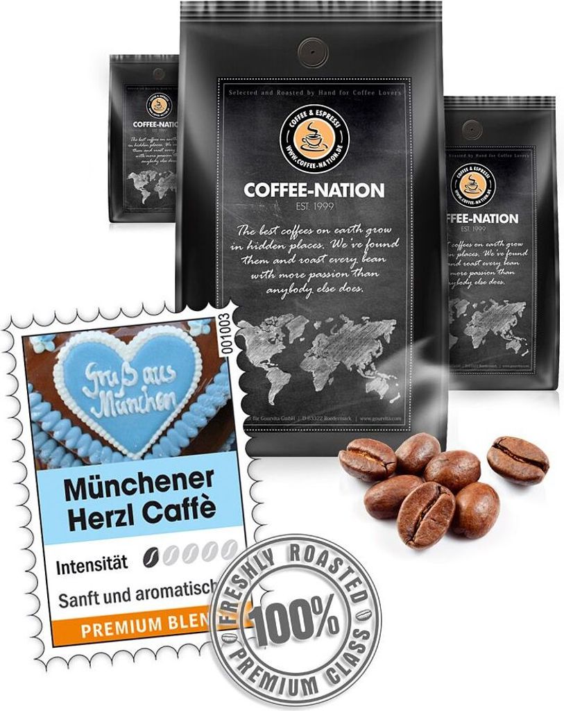 Coffee MÜNCHENER HERZL by Coffee-Nation, 500g beans